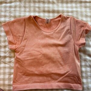 Peach Short Sleeve Athletic Top